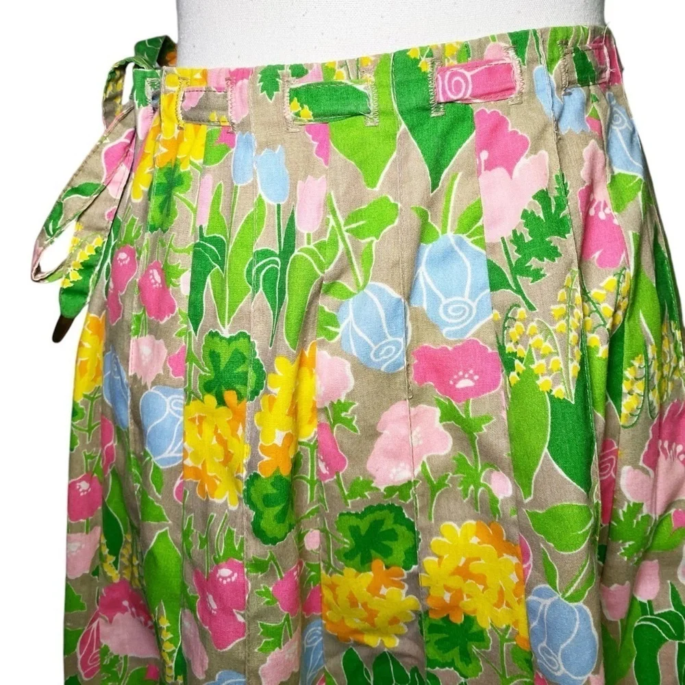 Peter Popovitch 1970’s Vintage Floral Wrap Midi Skirt - Picture 5 of 14